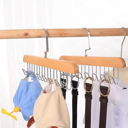 Wooden Multi Hook Organizer